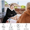 Bedsure Wearable Blanket Hoodie, Long Hooded Blanket Sweatshirt as Birthday Gifts for Women and Men, Cozy Sherpa Hoodie for Adult, Standard, Grey(Black)