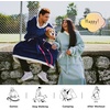 Bedsure Wearable Blanket Hoodie, Long Hooded Blanket Sweatshirt as Birthday Gifts for Women and Men, Cozy Sherpa Hoodie for Adult, Standard, Grey(Light Green)