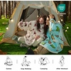 Bedsure Wearable Blanket Sherpa Printed Hoodie, Cat Gift for Women | Light Beige Warm Soft Cozy, Sherpa Fleece, Gifts for Cat Lovers, Cat Gifts for Women(Beige)