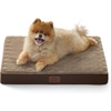 Bedsure ComfyFleece XL Dog Bed for Crate with Washable Cover, 41×27 | Orthopedic Egg Crate Foam Pet Mat,Removable Cover, Nonslip Bottom,Not Waterproof,Not Chewproof,For Extra Large Breeds ≤60lbs(Coffee & Cream)