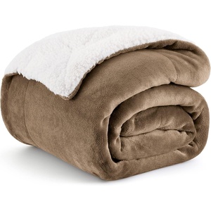 Bedsure GentleSoft Sherpa Fleece Throw Blanket for Couch, Non-Heated, Thick & Warm Cozy Comfort Blanket for Winter Fall, Soft Fuzzy Plush Throw Gifts for Women and Men, Grey, 50×60 Inches(05 – Camel)