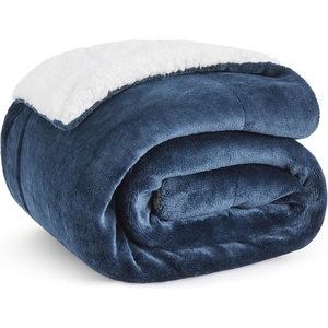 Bedsure GentleSoft Sherpa Fleece Throw Blanket for Couch, Non-Heated, Thick & Warm Cozy Comfort Blanket for Winter Fall, Soft Fuzzy Plush Throw Gifts for Women and Men, Grey, 50×60 Inches(03 – Slate Blue)