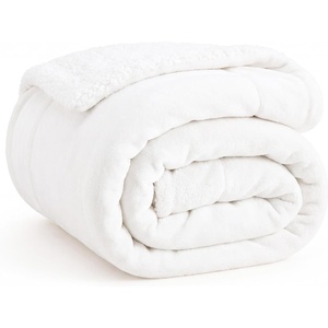 Bedsure GentleSoft Sherpa Fleece Throw Blanket for Couch, Non-Heated, Thick & Warm Cozy Comfort Blanket for Winter Fall, Soft Fuzzy Plush Throw Gifts for Women and Men, Grey, 50×60 Inches(06 – Bright White)