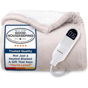 Bedsure Heated Blanket Full Size, Soft Electric Blanket with Preheat, Cream | 6 Heat/6 Timer Settings, 8H Auto Shut-Off, ETL/FCC, Flannel Sherpa, Machine Washable, Gifts for Grandma Grandpa, 72x84in(03 – Cream)