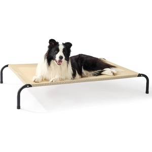 Bedsure Outdoor Elevated Cooling Dog Bed Medium Size Dog, 43in Terracotta | Portable Raised Camping Pet Cot Hammock,Breathable Teslin Mesh,Weather Resistant,For Medium Pet Up to 65 lbs,Easy to Assemble(Khaki)
