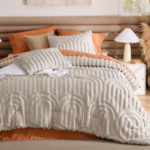 Bedsure Pink King Size Comforter Set, GentleSoft™ 3 Pieces Breathable Bow Comforter Set Women with 2 Pillow Shams, Cute King Bedding Set Pink Room Decor Aesthetic Bedroom Decor, 104×90 Inches(02 – Arch Jacquard Beige)