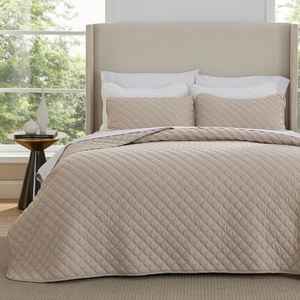 Bedsure Queen Size Quilt, Lightweight Comforter Set, Mineral Blue Bedspread | Coverlet, Basket Weave, All-Season Comfort, Skin-Friendly Soft, Breathable, Machine Washable, 90″x96″, 3 Pcs, 2 Pillow Shams(13 – Taupe Honeycomb)