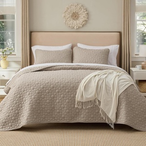 Bedsure Queen Size Quilt, Lightweight Comforter Set, Mineral Blue Bedspread | Coverlet, Basket Weave, All-Season Comfort, Skin-Friendly Soft, Breathable, Machine Washable, 90″x96″, 3 Pcs, 2 Pillow Shams(14 – Taupe Lucky Star)