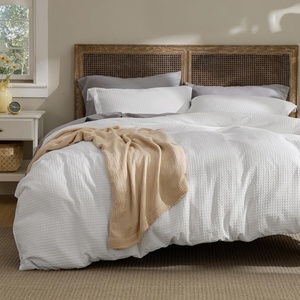 Bedsure Textured Duvet Cover King Size, Soft & Breathable Comforter Cover for All Season, 3 Pieces Wrinkle-Resistant Zipper Bedding with 8 Corner Ties, Olive Green(10 – Pure White (No Comforter))