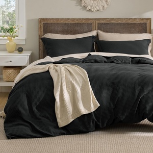 Bedsure Textured Duvet Cover King Size, Soft & Breathable Comforter Cover for All Season, 3 Pieces Wrinkle-Resistant Zipper Bedding with 8 Corner Ties, Olive Green(00 – Black (No Comforter))