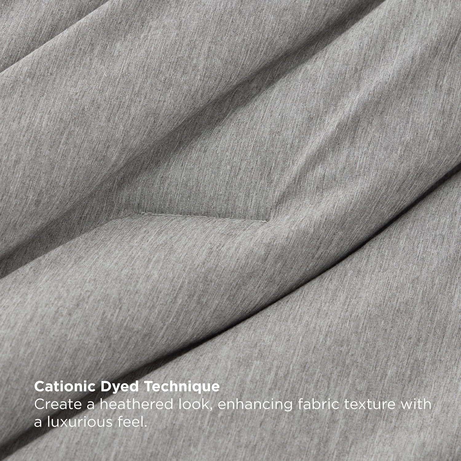image:imageBedsure King Size Comforter Set Beige Bed in a Bag King 7 Pieces Cationic Dyed Bed Set Gift for Family Soft Bedding for All Seasons Comforter with Sheets Pillowcases amp ShamsDark Grey