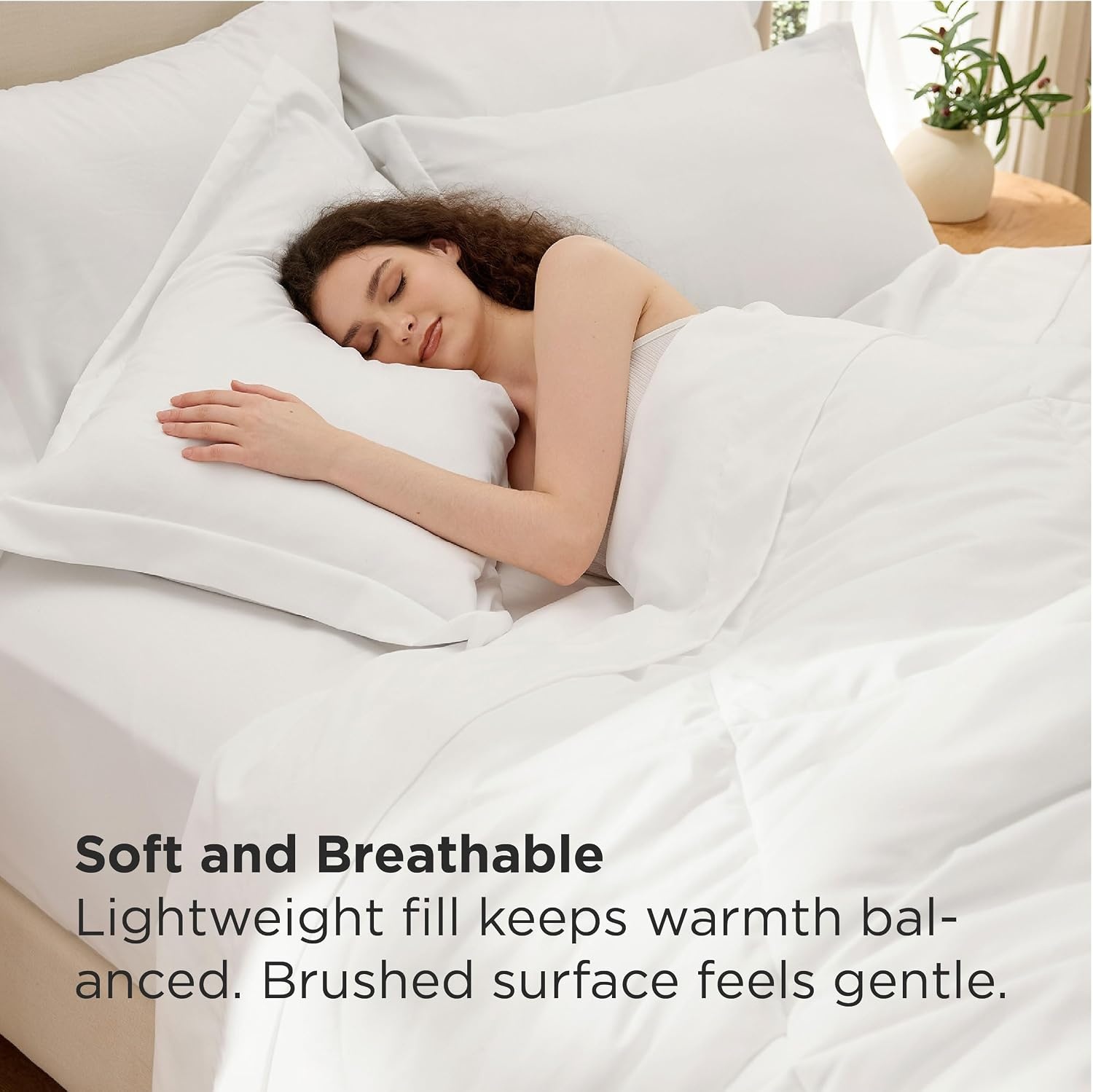 image:imageBedsure Premium Series 5 Piece Black Twin Comforter Set Goose Down Alternative All Season Medium Warmth Soft Hotel Luxury Bed in a Bag Safe for Sensitive Skin Includes Sheets Pillowcase amp Sham03 White Wavy Quilted
