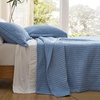 Bedsure Bedspreads Queen Size, Lightweight Striped Comforter, Navy | Breathable, Ultra Soft Bedspread, All-Season Comfort, Summer Coverlet, Hot Sleepers Friendly, OEKO-TEX, 3-Piece Set, 90x96in(05 – Blue (Solid Border))