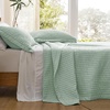 Bedsure Bedspreads Queen Size, Lightweight Striped Comforter, Navy | Breathable, Ultra Soft Bedspread, All-Season Comfort, Summer Coverlet, Hot Sleepers Friendly, OEKO-TEX, 3-Piece Set, 90x96in(02 – Green (Solid Border))