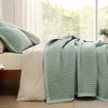 Bedsure Bedspreads Queen Size, Lightweight Striped Comforter, Navy | Breathable, Ultra Soft Bedspread, All-Season Comfort, Summer Coverlet, Hot Sleepers Friendly, OEKO-TEX, 3-Piece Set, 90x96in(10 – Green (Contrast Border))