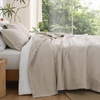 Bedsure Bedspreads Queen Size, Lightweight Striped Comforter, Navy | Breathable, Ultra Soft Bedspread, All-Season Comfort, Summer Coverlet, Hot Sleepers Friendly, OEKO-TEX, 3-Piece Set, 90x96in(01 – Light Beige (Solid Border))