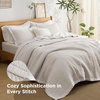 Bedsure Bedspreads Queen Size, Lightweight Striped Comforter, Navy | Breathable, Ultra Soft Bedspread, All-Season Comfort, Summer Coverlet, Hot Sleepers Friendly, OEKO-TEX, 3-Piece Set, 90x96in(07 – Linen (Contrast Border))
