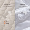 Bedsure Bedspreads Queen Size, Lightweight Striped Comforter, Navy | Breathable, Ultra Soft Bedspread, All-Season Comfort, Summer Coverlet, Hot Sleepers Friendly, OEKO-TEX, 3-Piece Set, 90x96in(01 – Light Beige (Solid Border))