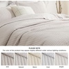 Bedsure Bedspreads Queen Size, Lightweight Striped Comforter, Navy | Breathable, Ultra Soft Bedspread, All-Season Comfort, Summer Coverlet, Hot Sleepers Friendly, OEKO-TEX, 3-Piece Set, 90x96in(07 – Linen (Contrast Border))