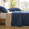 Bedsure Bedspreads Queen Size, Lightweight Striped Comforter, Navy | Breathable, Ultra Soft Bedspread, All-Season Comfort, Summer Coverlet, Hot Sleepers Friendly, OEKO-TEX, 3-Piece Set, 90x96in(04 – Navy (Solid Border))