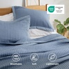 Bedsure Bedspreads Queen Size, Lightweight Striped Comforter, Navy | Breathable, Ultra Soft Bedspread, All-Season Comfort, Summer Coverlet, Hot Sleepers Friendly, OEKO-TEX, 3-Piece Set, 90x96in(09 – Blue (Contrast Border))