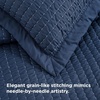 Bedsure Bedspreads Queen Size, Lightweight Striped Comforter, Navy | Breathable, Ultra Soft Bedspread, All-Season Comfort, Summer Coverlet, Hot Sleepers Friendly, OEKO-TEX, 3-Piece Set, 90x96in(04 – Navy (Solid Border))