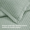 Bedsure Bedspreads Queen Size, Lightweight Striped Comforter, Navy | Breathable, Ultra Soft Bedspread, All-Season Comfort, Summer Coverlet, Hot Sleepers Friendly, OEKO-TEX, 3-Piece Set, 90x96in(02 – Green (Solid Border))