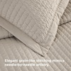 Bedsure Bedspreads Queen Size, Lightweight Striped Comforter, Navy | Breathable, Ultra Soft Bedspread, All-Season Comfort, Summer Coverlet, Hot Sleepers Friendly, OEKO-TEX, 3-Piece Set, 90x96in(01 – Light Beige (Solid Border))