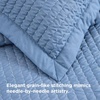 Bedsure Bedspreads Queen Size, Lightweight Striped Comforter, Navy | Breathable, Ultra Soft Bedspread, All-Season Comfort, Summer Coverlet, Hot Sleepers Friendly, OEKO-TEX, 3-Piece Set, 90x96in(05 – Blue (Solid Border))