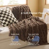 Bedsure Comforter Queen Size 5 Pieces – Queen Size Comforter Set with Checkered Throw Blanket and Decorative Pillow, Lightweiget Bedding, All Season Bedding Sets, Light Camel(04 – Light Camel)