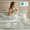 Bedsure Comforter Set Queen Size – Cute Floral Bedding Comforter Set, 3 Pieces, 1 Soft Reversible Olive Green Woodland Floral Flowers Comforter and 2 Pillow Shams(Botanical Print)