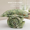 Bedsure Comforter Set Queen Size – Cute Floral Bedding Comforter Set, 3 Pieces, 1 Soft Reversible Olive Green Woodland Floral Flowers Comforter and 2 Pillow Shams(Cartoon)