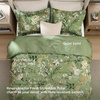 Bedsure Comforter Set Queen Size – Cute Floral Bedding Comforter Set, 3 Pieces, 1 Soft Reversible Olive Green Woodland Floral Flowers Comforter and 2 Pillow Shams(Cartoon)