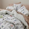 Bedsure Comforter Set Queen Size – Cute Floral Bedding Comforter Set, 3 Pieces, 1 Soft Reversible Olive Green Woodland Floral Flowers Comforter and 2 Pillow Shams(Floral)