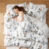 Bedsure Comforter Set Queen Size – Cute Floral Bedding Comforter Set, 3 Pieces, 1 Soft Reversible Olive Green Woodland Floral Flowers Comforter and 2 Pillow Shams(Floral)