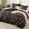 Bedsure Comforter Set Queen Size – Cute Floral Bedding Comforter Set, 3 Pieces, 1 Soft Reversible Olive Green Woodland Floral Flowers Comforter and 2 Pillow Shams(Tree)