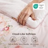 Bedsure Comforter Set Queen Size – Cute Floral Bedding Comforter Set, 3 Pieces, 1 Soft Reversible Olive Green Woodland Floral Flowers Comforter and 2 Pillow Shams(Bow)