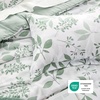 Bedsure Comforter Set Queen Size – Cute Floral Bedding Comforter Set, 3 Pieces, 1 Soft Reversible Olive Green Woodland Floral Flowers Comforter and 2 Pillow Shams(Leaf)