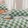 Bedsure Comforter Set Queen Size – Cute Floral Bedding Comforter Set, 3 Pieces, 1 Soft Reversible Olive Green Woodland Floral Flowers Comforter and 2 Pillow Shams(Checkered)
