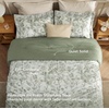Bedsure Comforter Set Queen Size – Cute Floral Bedding Comforter Set, 3 Pieces, 1 Soft Reversible Olive Green Woodland Floral Flowers Comforter and 2 Pillow Shams(Botanical Print)
