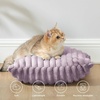 Bedsure Fleece Striped Decorative Throw Pillow Covers, Linen, 18×18 | Set of 2, Double-Side, Fluffy Soft, Home Decor for Couch Sofa Living Room Bedroom(05-light Purple)