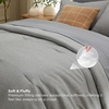 Bedsure King Size Comforter Set Beige – Bed in a Bag King 7 Pieces, Cationic Dyed Bed Set Gift for Family, Soft Bedding for All Seasons Comforter with Sheets, Pillowcases & Shams(Dark Grey)