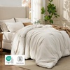 Bedsure King Size Comforter Set Beige – Bed in a Bag King 7 Pieces, Cationic Dyed Bed Set Gift for Family, Soft Bedding for All Seasons Comforter with Sheets, Pillowcases & Shams(Beige)