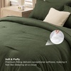 Bedsure King Size Comforter Set Beige – Bed in a Bag King 7 Pieces, Cationic Dyed Bed Set Gift for Family, Soft Bedding for All Seasons Comforter with Sheets, Pillowcases & Shams(Dark Green)