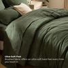 Bedsure King Size Comforter Set Beige – Bed in a Bag King 7 Pieces, Cationic Dyed Bed Set Gift for Family, Soft Bedding for All Seasons Comforter with Sheets, Pillowcases & Shams(Dark Green)