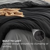 Bedsure Queen Bed in a Bag Sage Green Comforter Set Dual-Tone 7 Pieces | Bedding Set, All Seasons, Contrasting Design, Reversible, Soft, Modern, with Sheets, Breathable, Bed Set 90*90(06 – Black/Dark Grey)