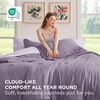 Bedsure Queen Bed in a Bag Sage Green Comforter Set Dual-Tone 7 Pieces | Bedding Set, All Seasons, Contrasting Design, Reversible, Soft, Modern, with Sheets, Breathable, Bed Set 90*90(10 – Grayish Purple/Lavender)