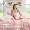Bedsure Queen Bed in a Bag Sage Green Comforter Set Dual-Tone 7 Pieces | Bedding Set, All Seasons, Contrasting Design, Reversible, Soft, Modern, with Sheets, Breathable, Bed Set 90*90(14 – Light Pink/Ivory)