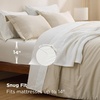 Bedsure Queen Bed in a Bag Sage Green Comforter Set Dual-Tone 7 Pieces | Bedding Set, All Seasons, Contrasting Design, Reversible, Soft, Modern, with Sheets, Breathable, Bed Set 90*90(02 – Beige/White)