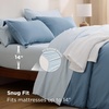 Bedsure Queen Bed in a Bag Sage Green Comforter Set Dual-Tone 7 Pieces | Bedding Set, All Seasons, Contrasting Design, Reversible, Soft, Modern, with Sheets, Breathable, Bed Set 90*90(04 – Grayish Blue/Baby Blue)